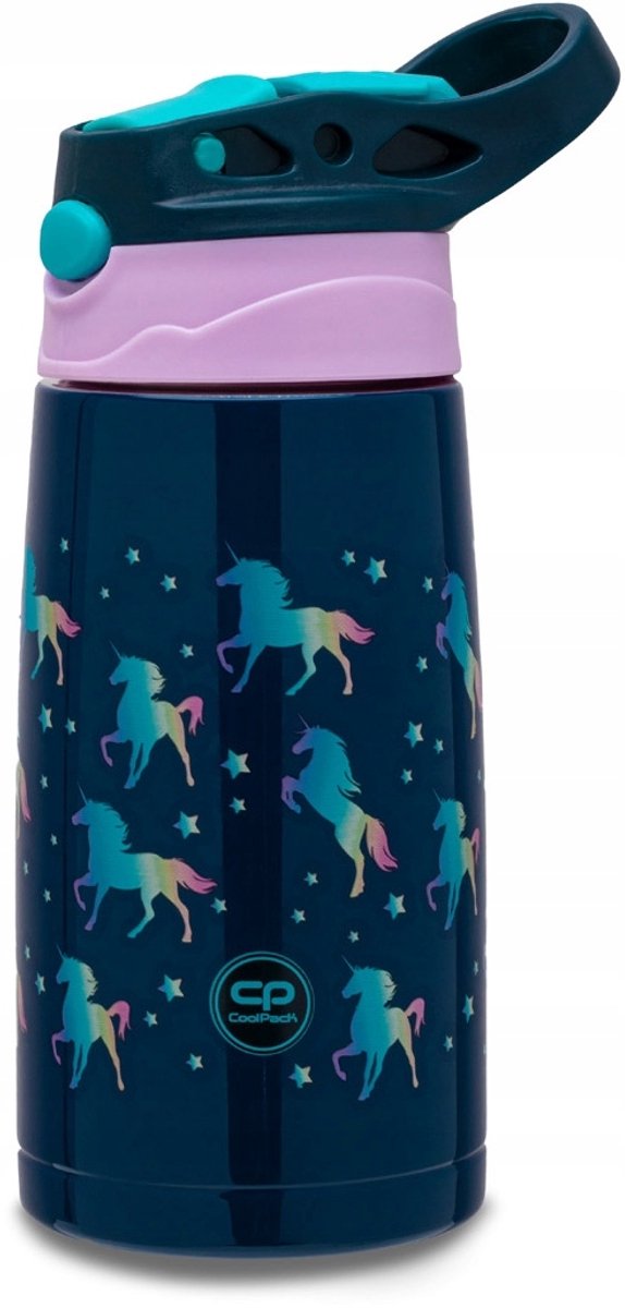 BONO CoolPack Thermos Bidon 350ml - Blauwe Eenhoorn