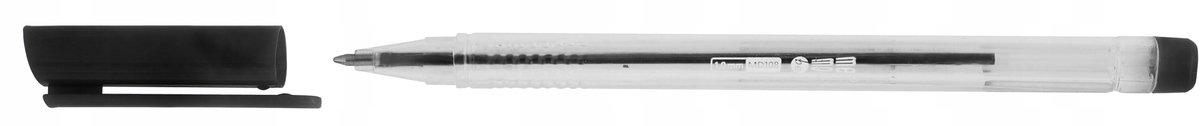 MemoBe Zwarte Drukpen met Ergonomische Grip - 1mm Lijn