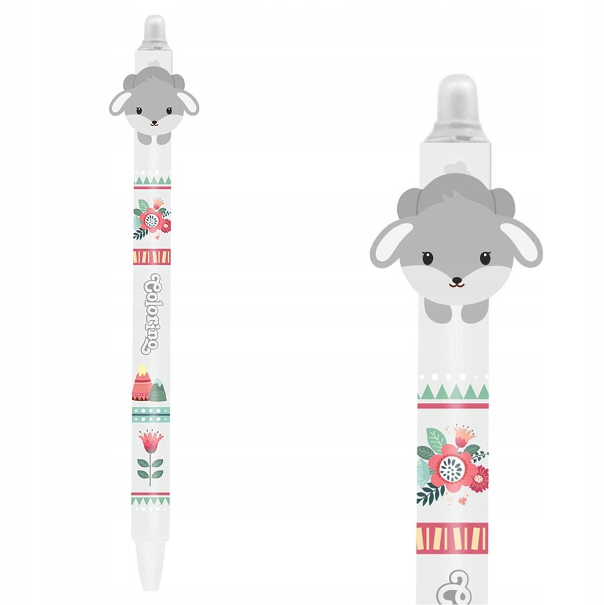 Colorino Uitwisbare Pen Dieren - Zomer Vosje Blauwe Inkt 0.5mm