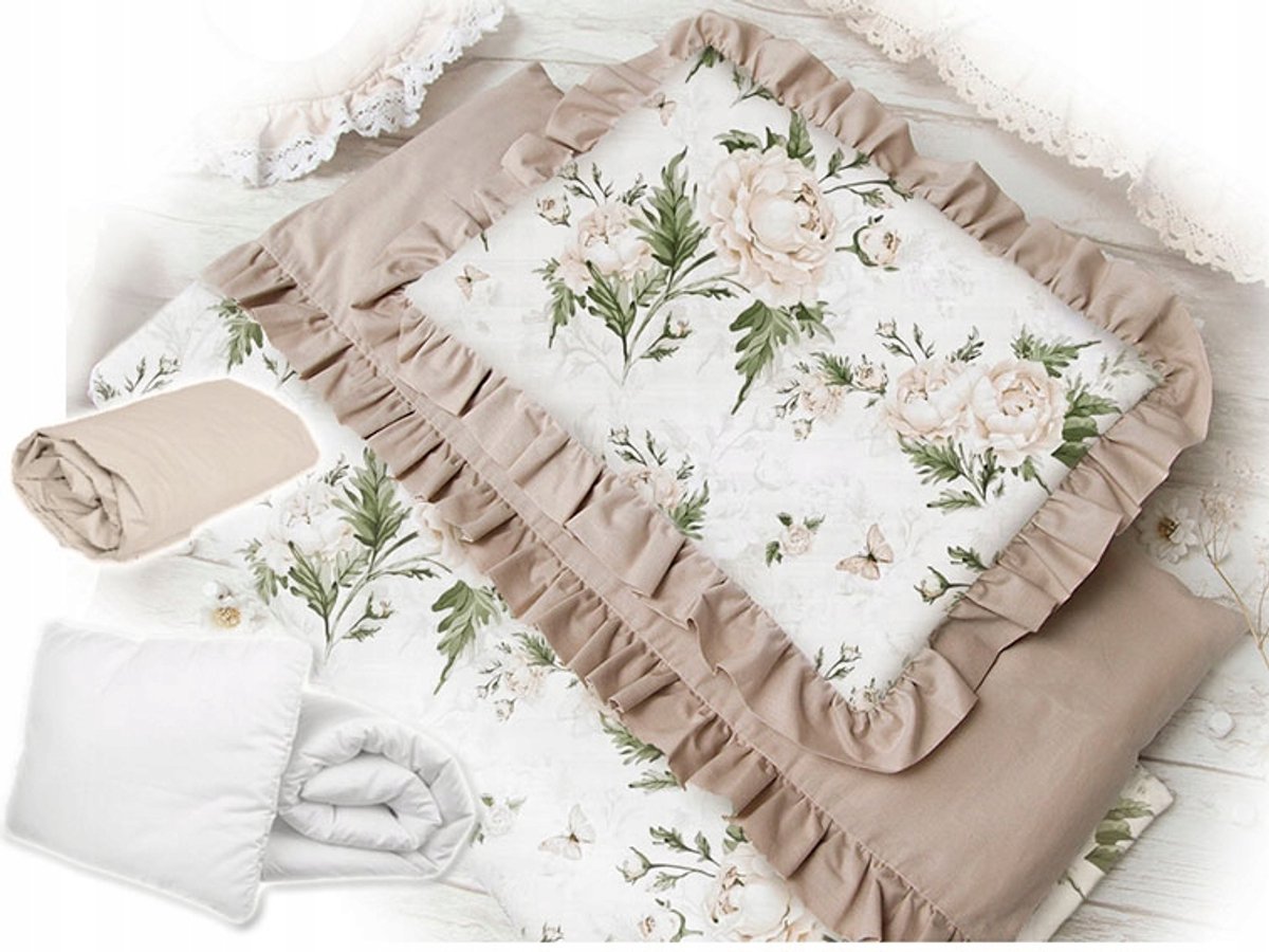 Image of 5-delige wiegbeddengoedset voor CHICO Next2Me, ecrubeige