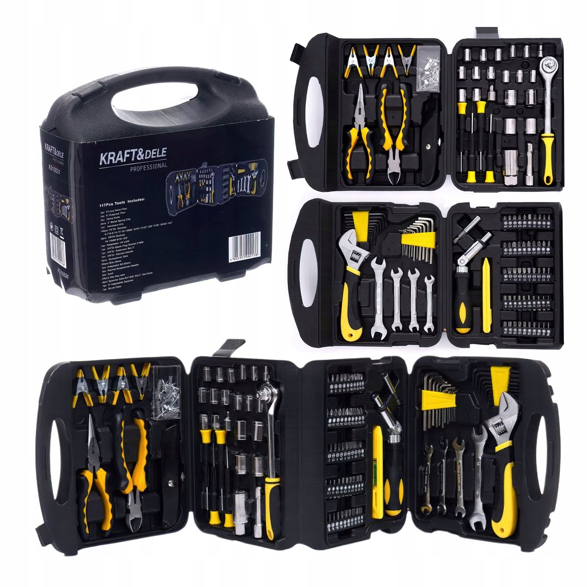 Kraft&Dele 117-delige Gereedschapskist - Complete Set