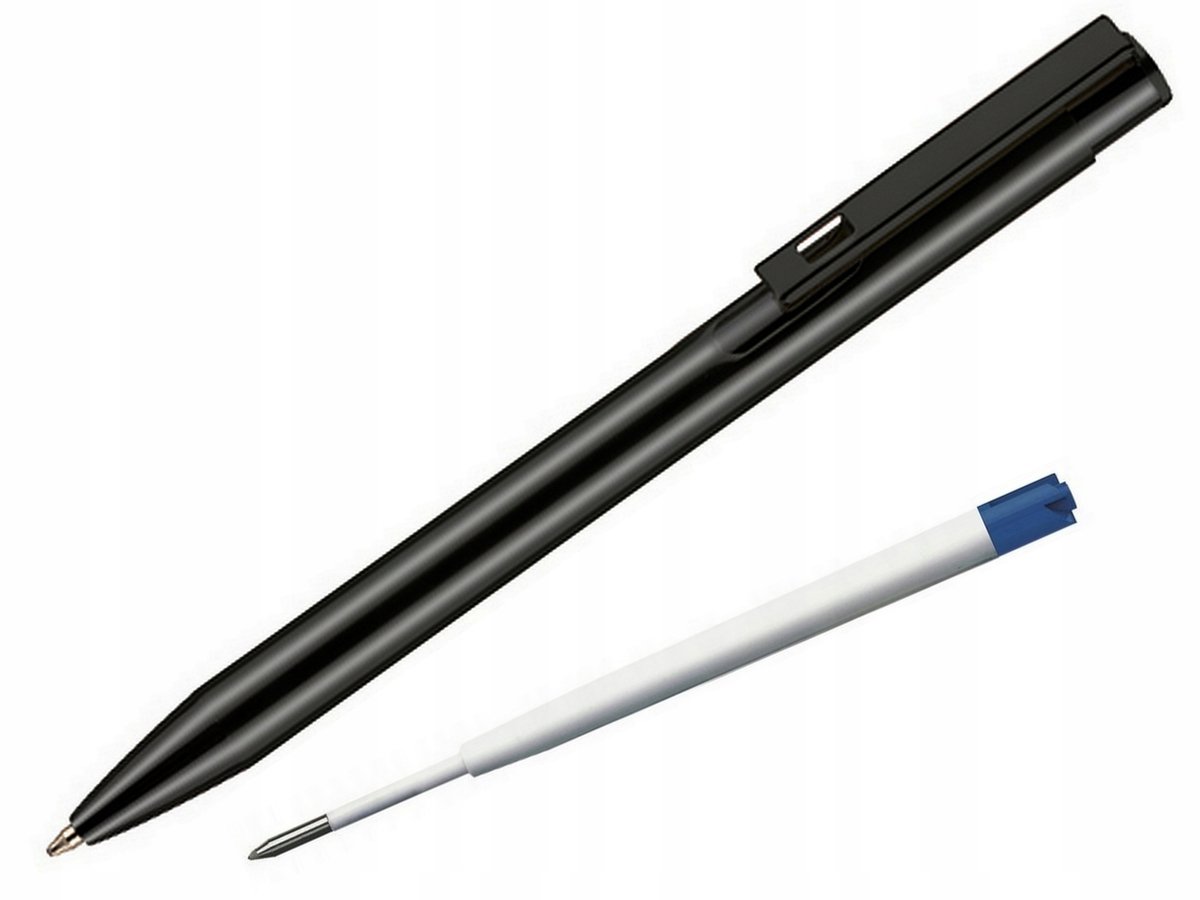 Aluminium Pen Black Apache met extra blauwe vulling