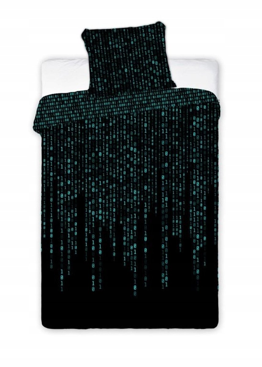 Matrix Glow-in-the-Dark Dekbedovertrek 140x200cm Katoen 2-delig