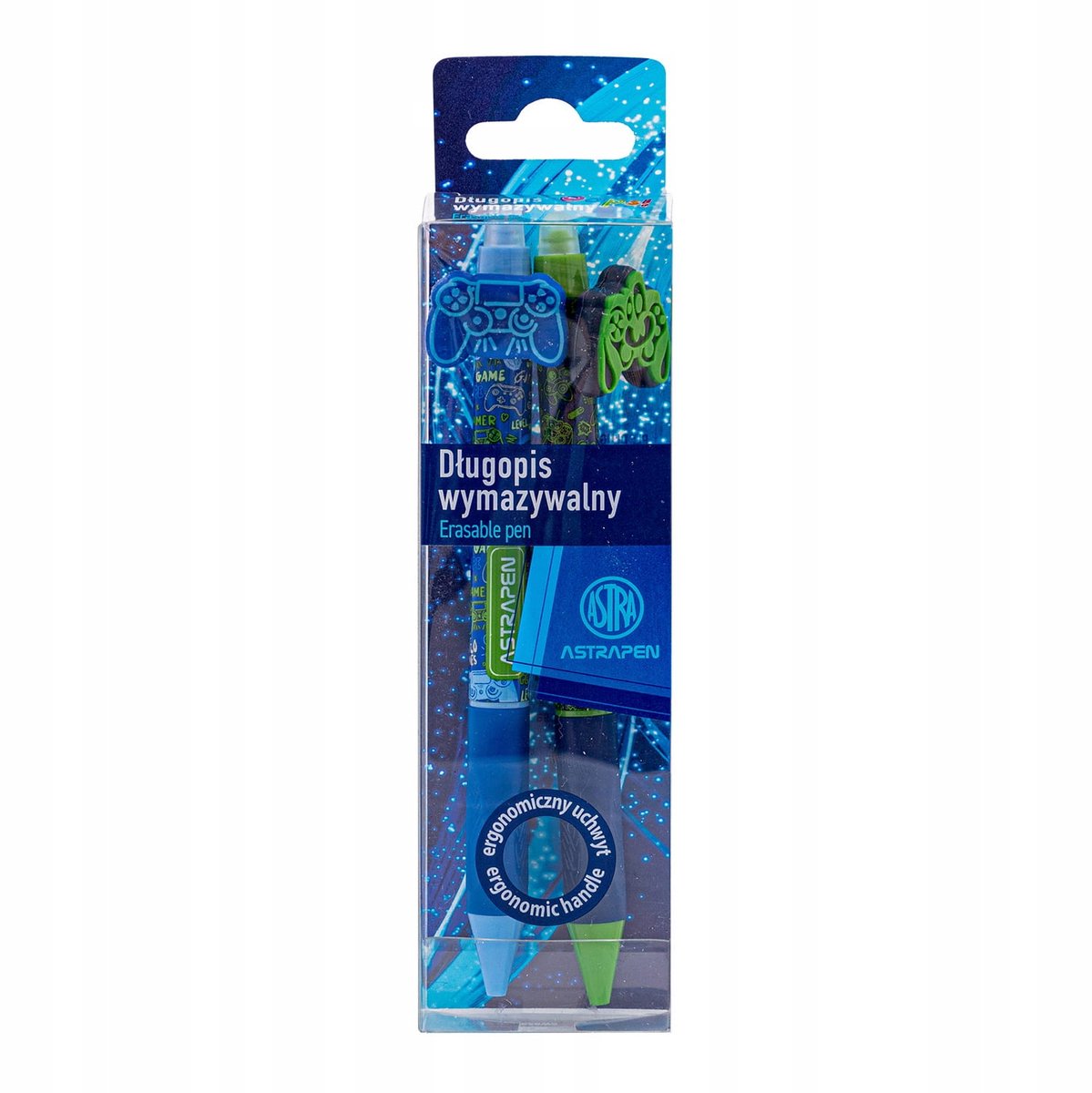OOPS! Gummen Pen 0,5 mm - Blauw, Gamer-ontwerp
