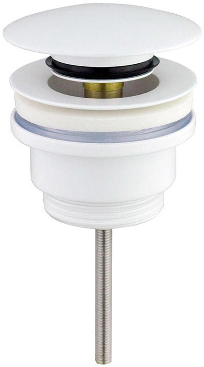Gootsteenafvoer - Universeel Mat Wit - Compatibel met overloop en zonder overloop