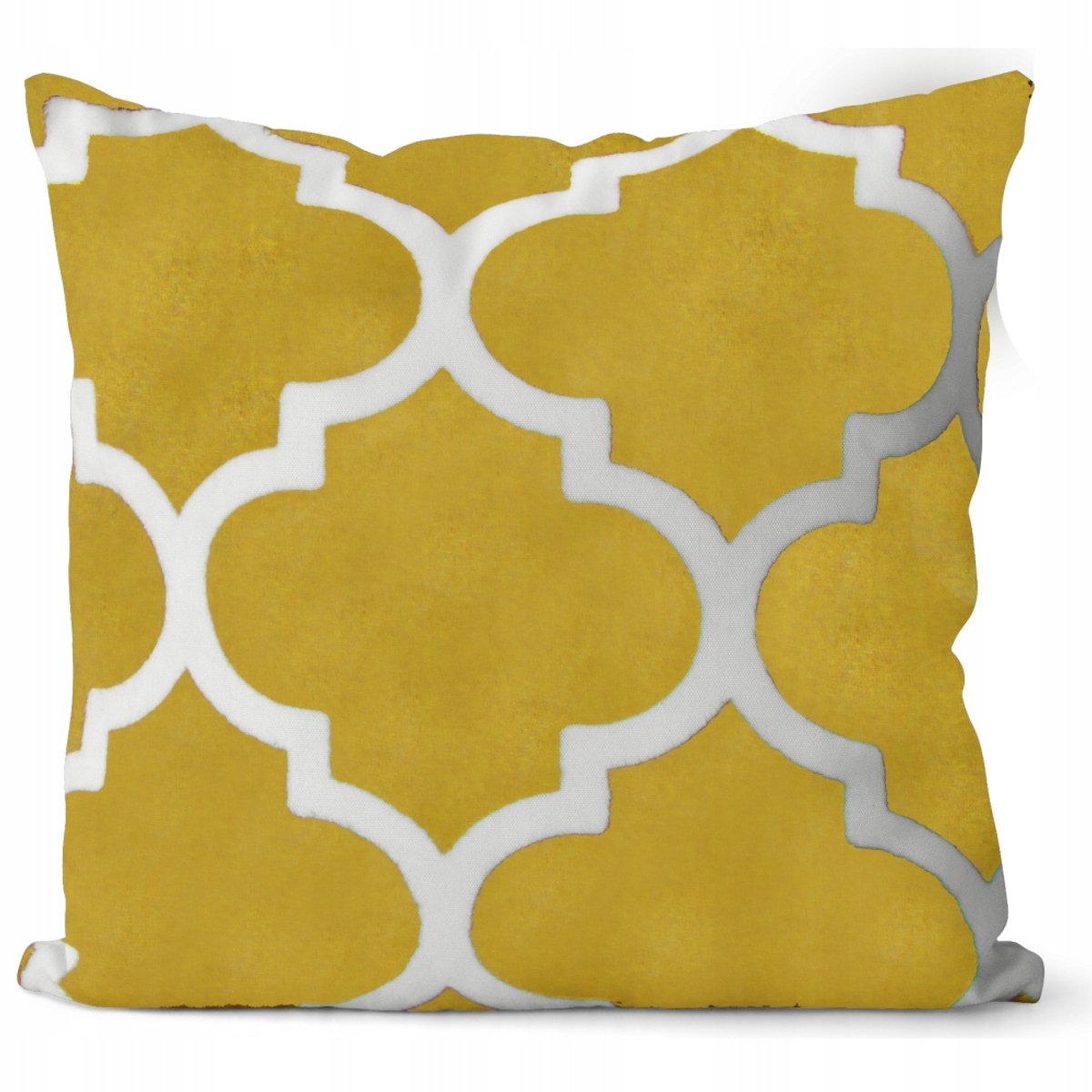 Zachte Microflanel Kussenhoes 40x40cm - Honing & Wit