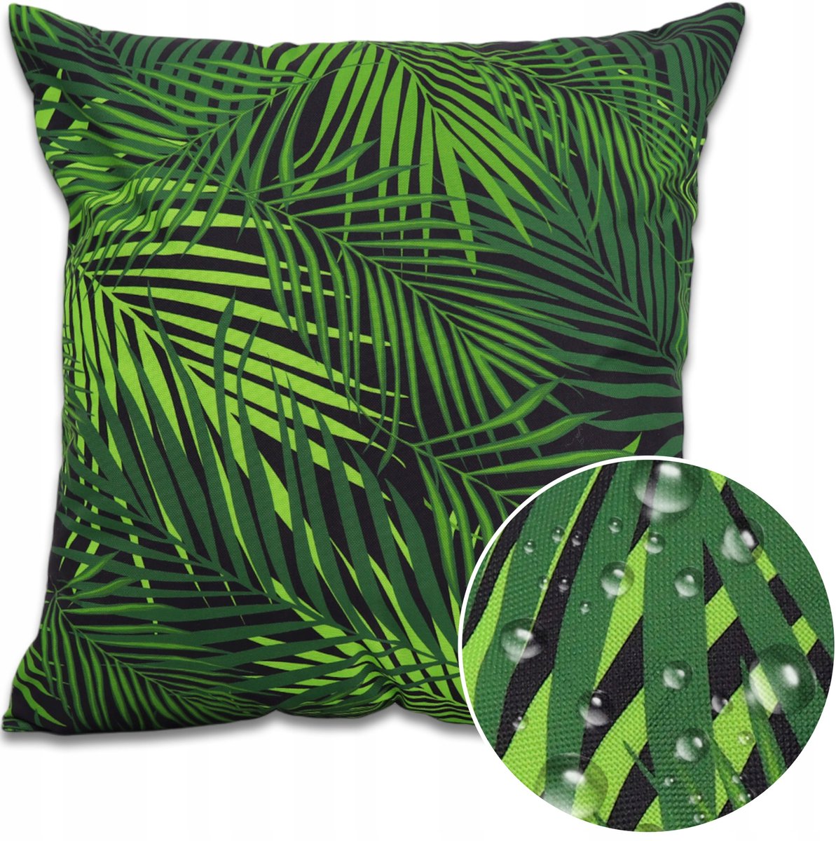 Waterdichte Sierkussenhoes Tuin 45x45cm UV-bestendige palmbladen