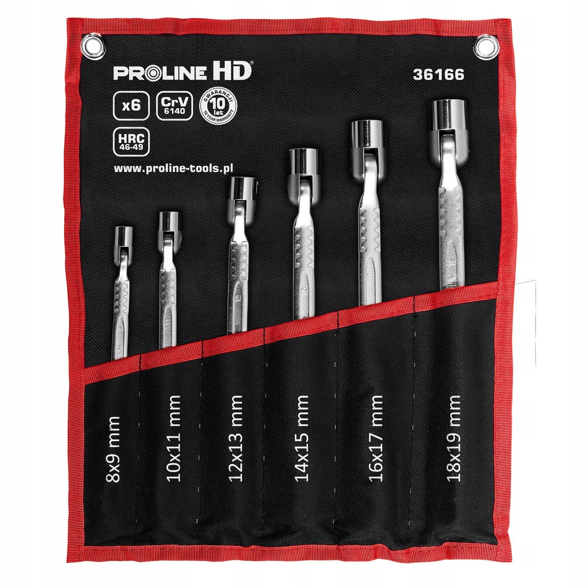 Proline 6-delige dubbelgelagerde dopsleutelset 8-19mm