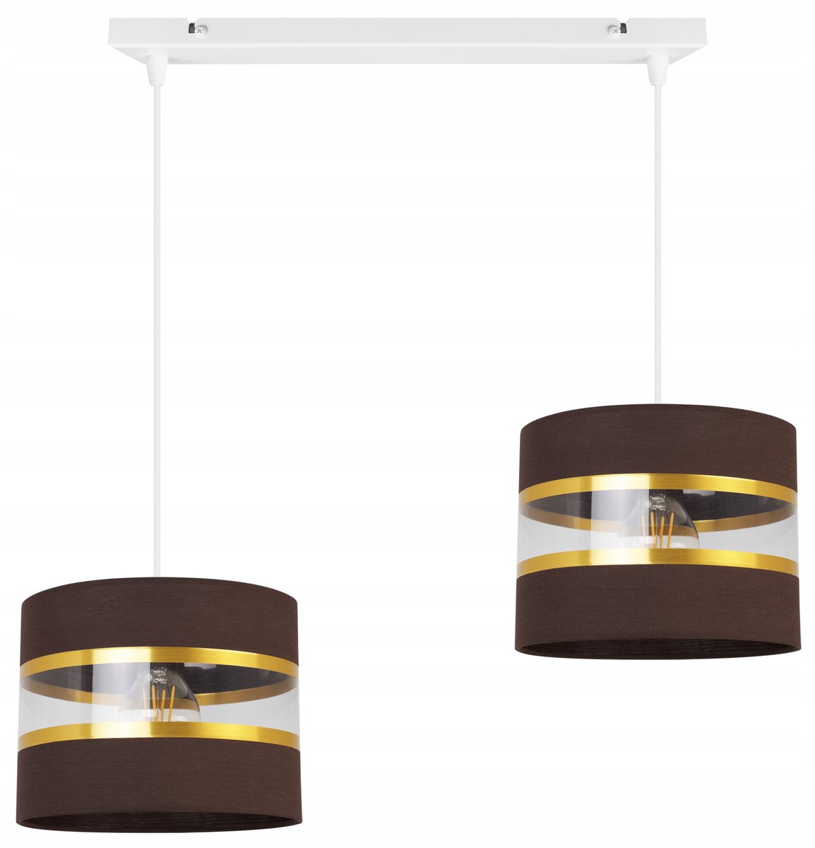 Elegance Gouden Hanglamp - Stijlvolle Plafondlamp met Stoffen Kap