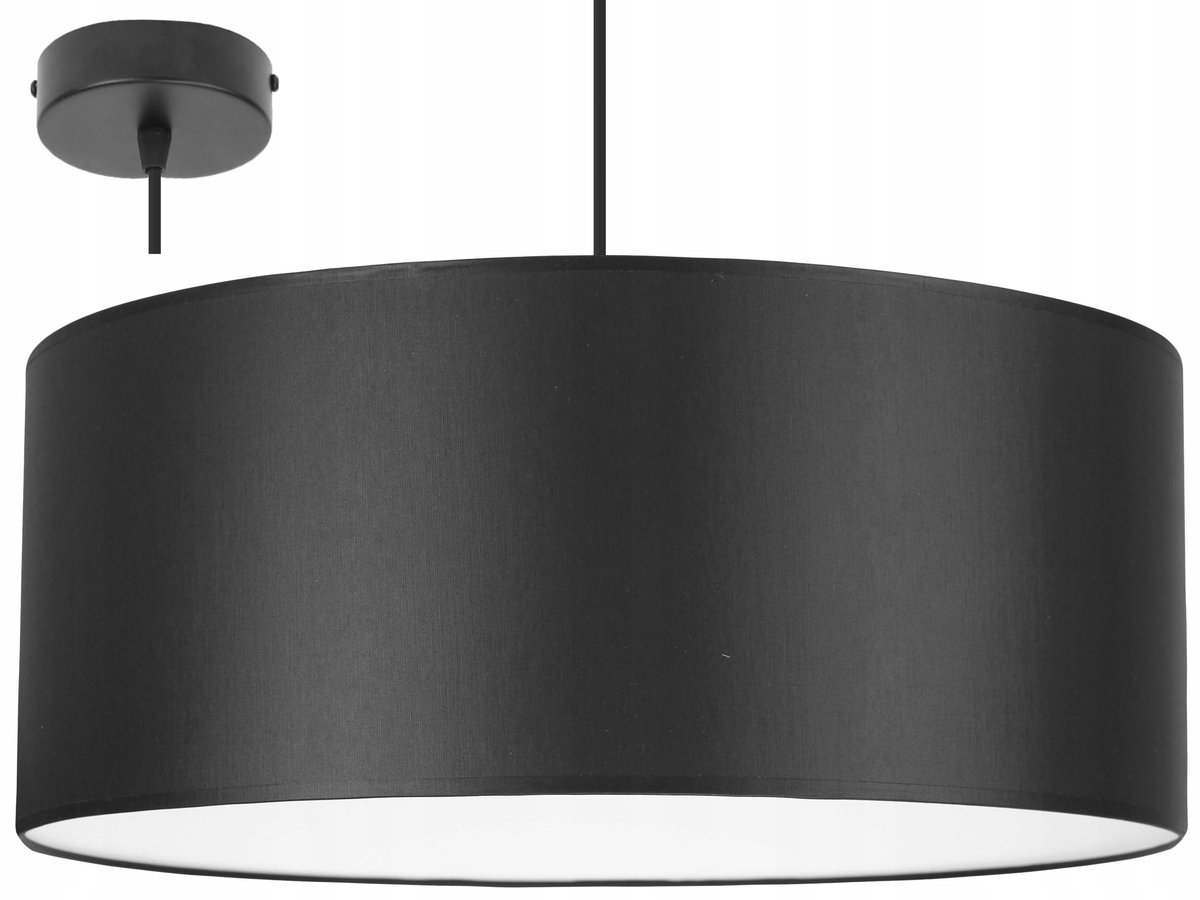 Elegante hanglamp met kap, wit midden, diameter 50 cm