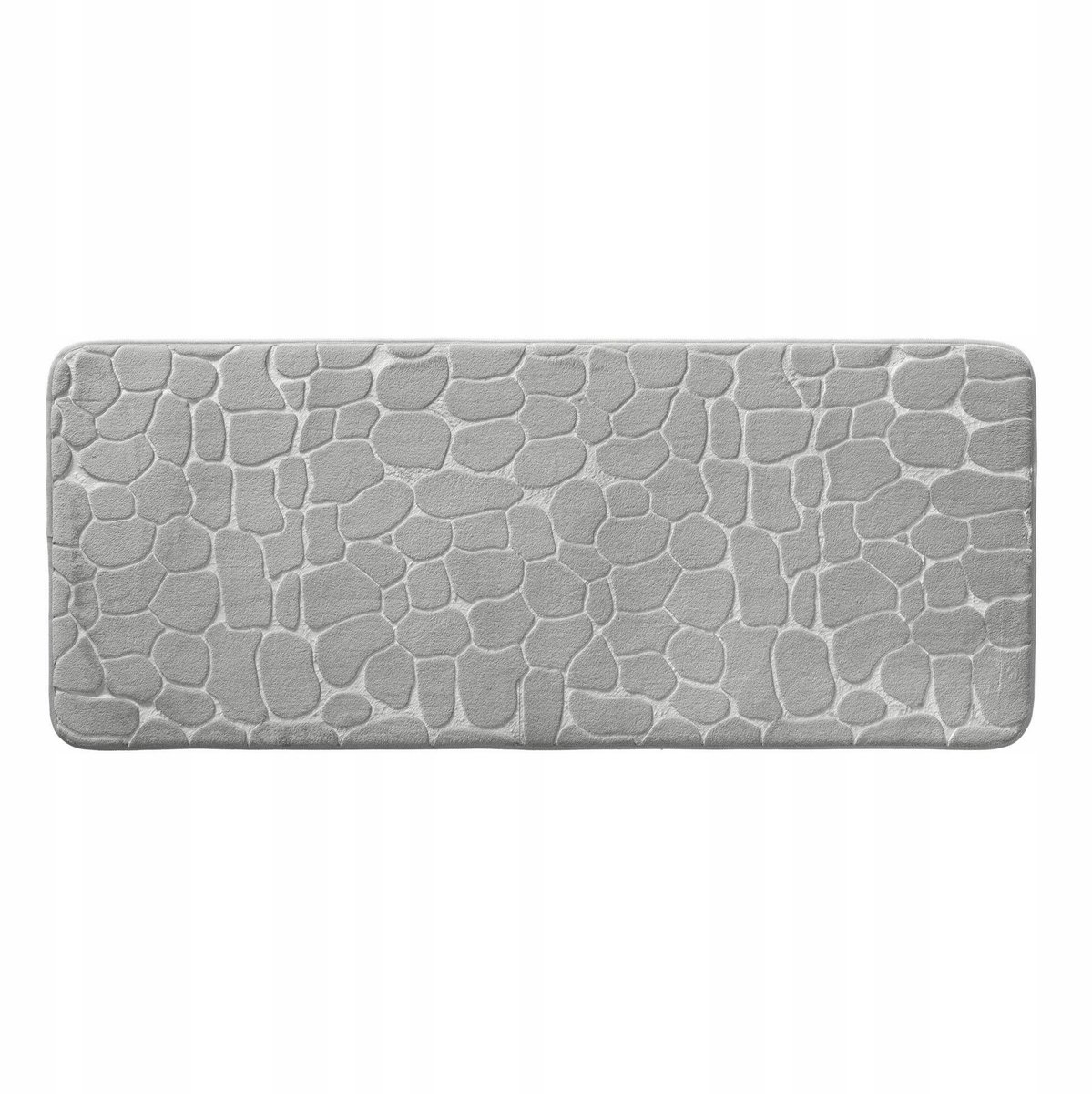 Grijze Antislip Badkamermat met Structuur - 120x50 cm