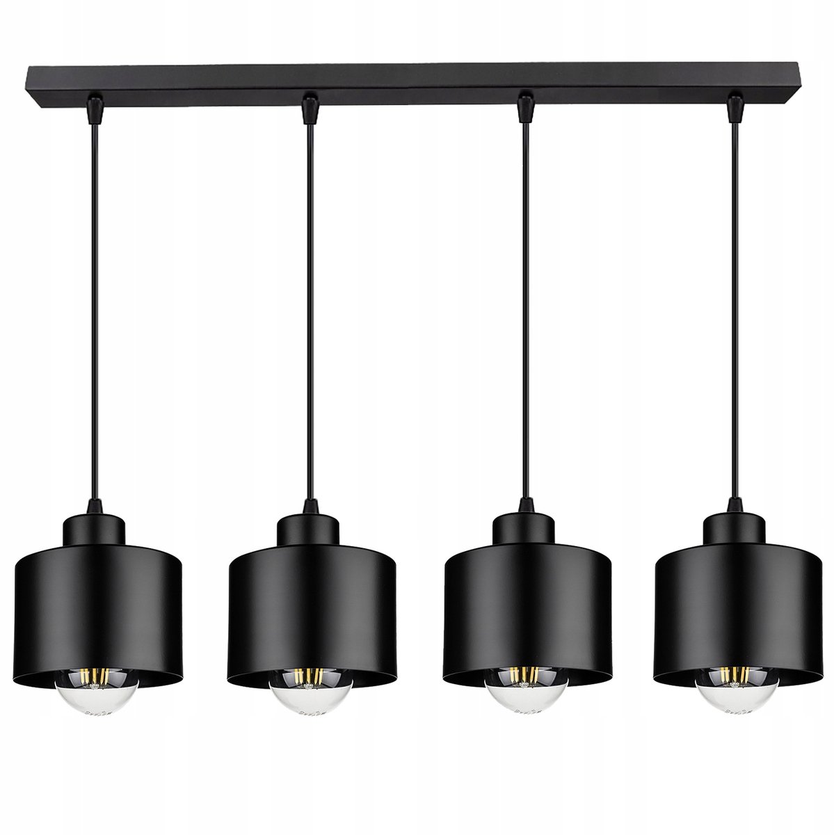 Moderne Zwarte Hanglamp met E27 Fitting - Verstelbaar