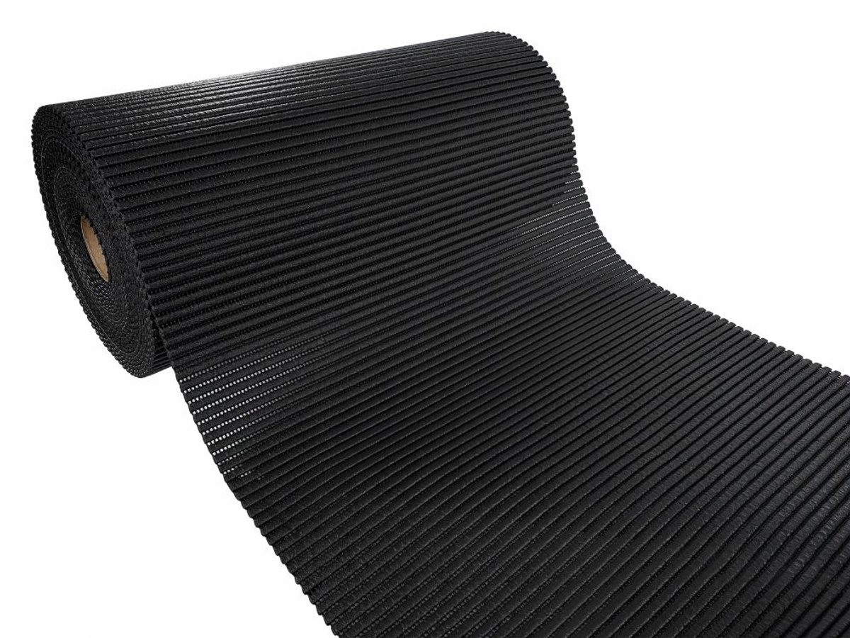 Antislip Badkamermat Zwart PVC - Op Maat Gesneden (65cm Breed)