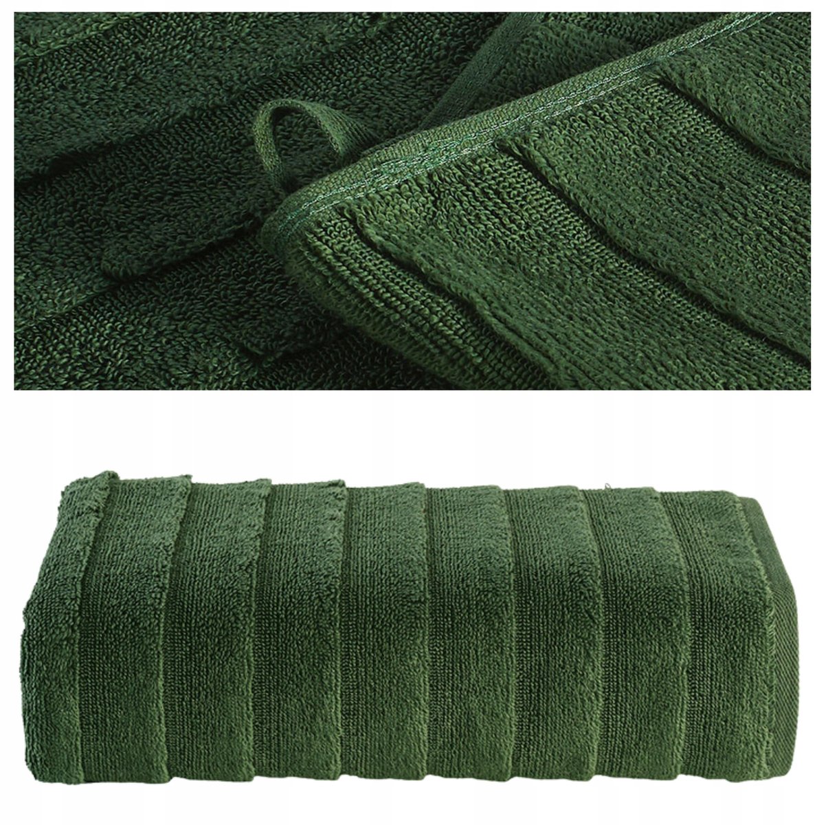 VENNA Premium Katoenen Badhanddoek 70x140 cm - Zacht & Absorberend Groen
