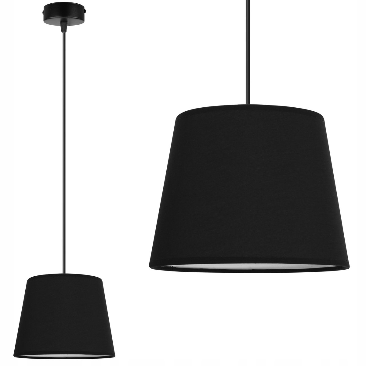 Moderne Hanglamp Milano E27 Zwart/Wit/Grijs - Verstelbaar