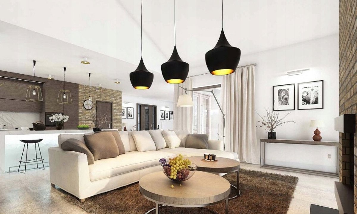 Edison Loft Hanglamp Goud E27 LED Zwart Aluminium PT-413B