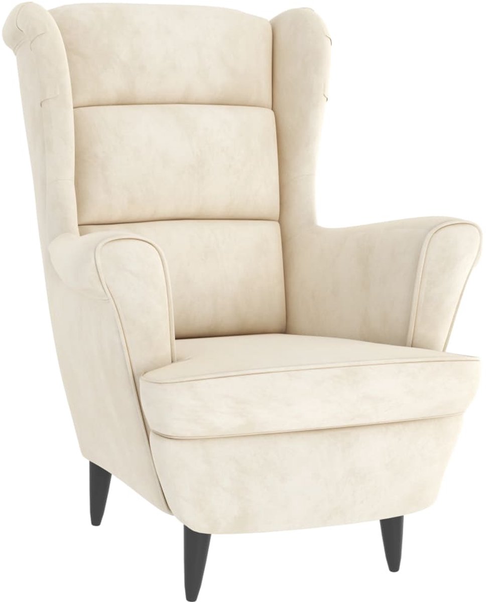 Fauteuil - Relaxzetel - Relaxstoel - Relaxfauteuil - Stoel - Met armleuning - Voor één Persoon - Crèmewit