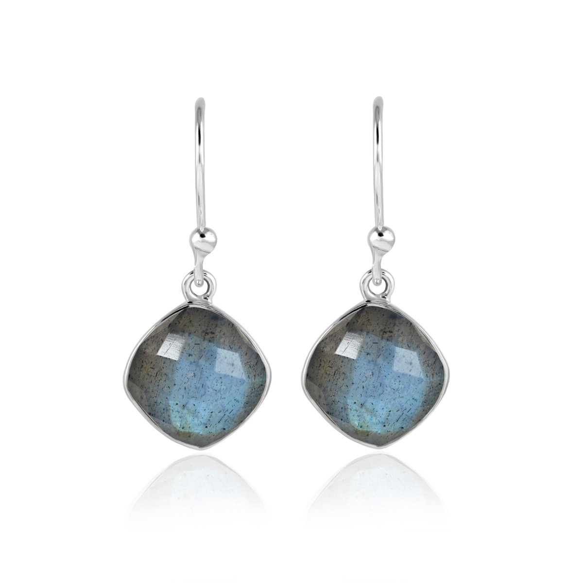 SilverGems oorhangers met Labradoriet edelstenen