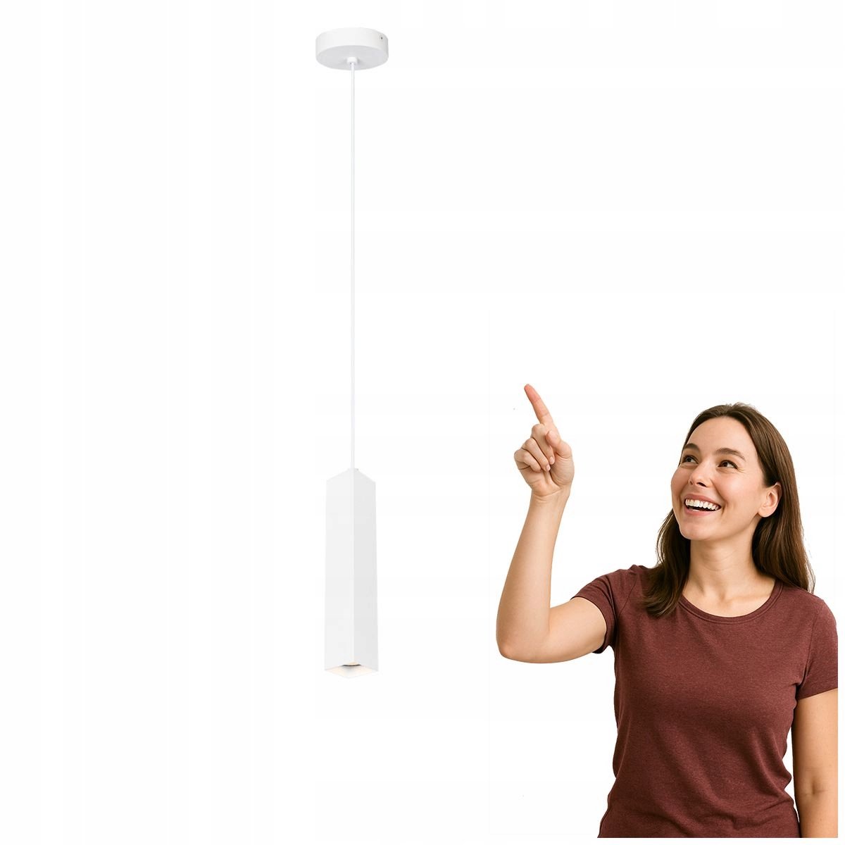 Moderne Witte ANDER Hanglamp van Aluminium - 130cm