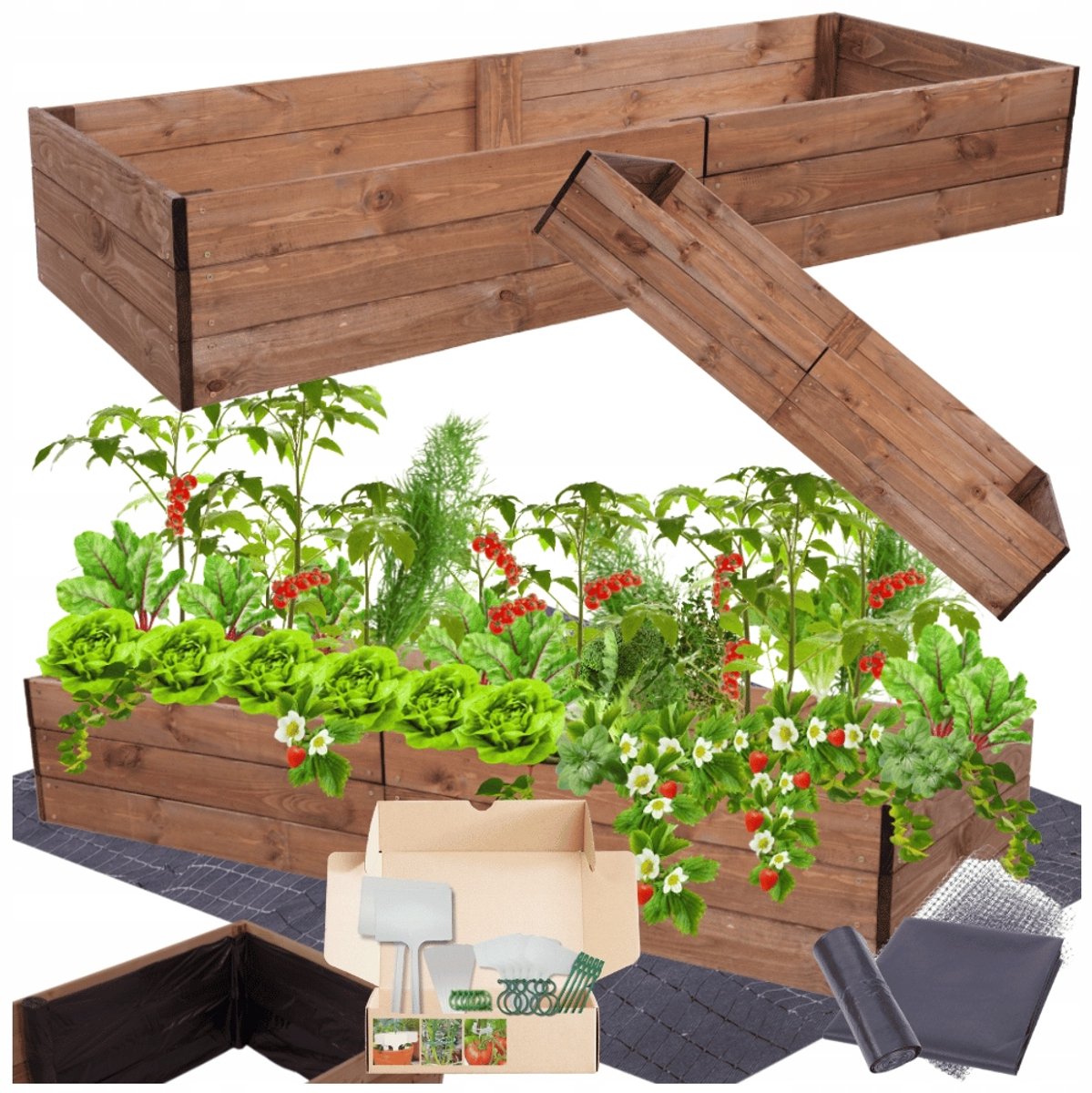 Verhoogde Houten Plantenbak 160x80cm - Tuinbak voor Groenten