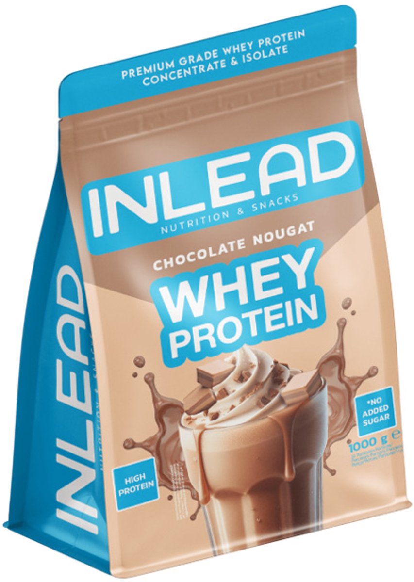 Inlead Whey Protein (1000g) Chocolate Nougat - Eiwitten - Wei-eiwit Mix