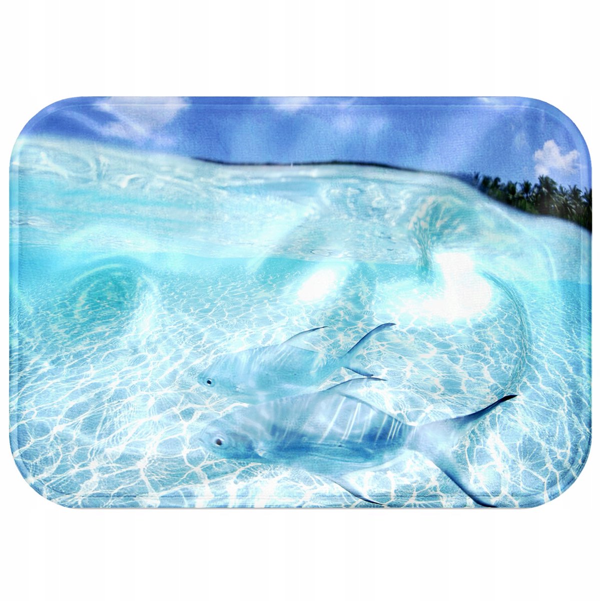Antislip Badmat Vis Water 60x40cm - Zacht & Sneldrogend