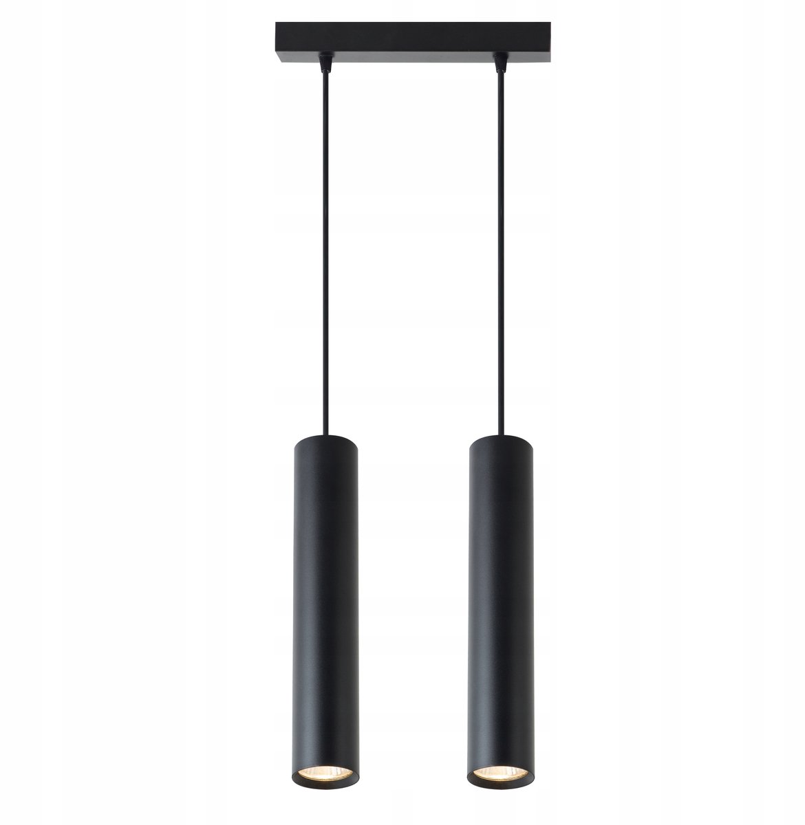 Moderne LED Plafondlamp Tuba Zwart 2x GU10 Loft Stijl 1m