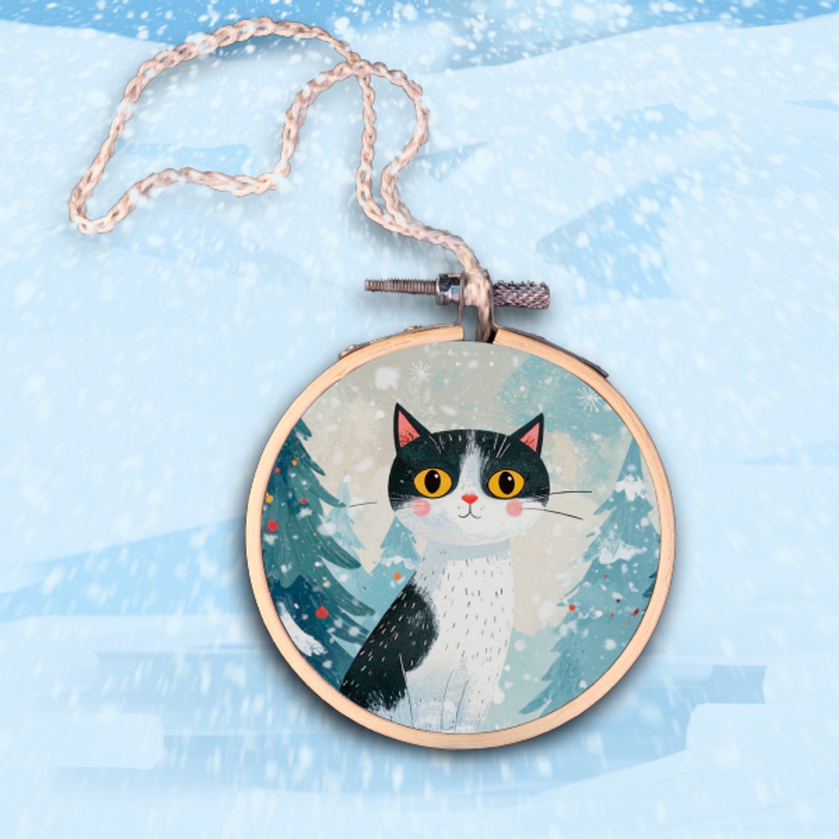 Ideasonthefloor.com - Kersthanger - Hartendief - ∅ 8cm - Kerstboomhanger - Deurhanger
