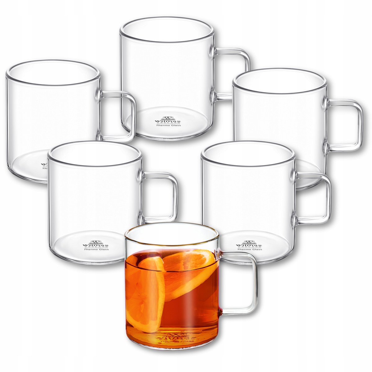 Wilmax ThermoGlass Glazen Mokken 400ml - Set van 6