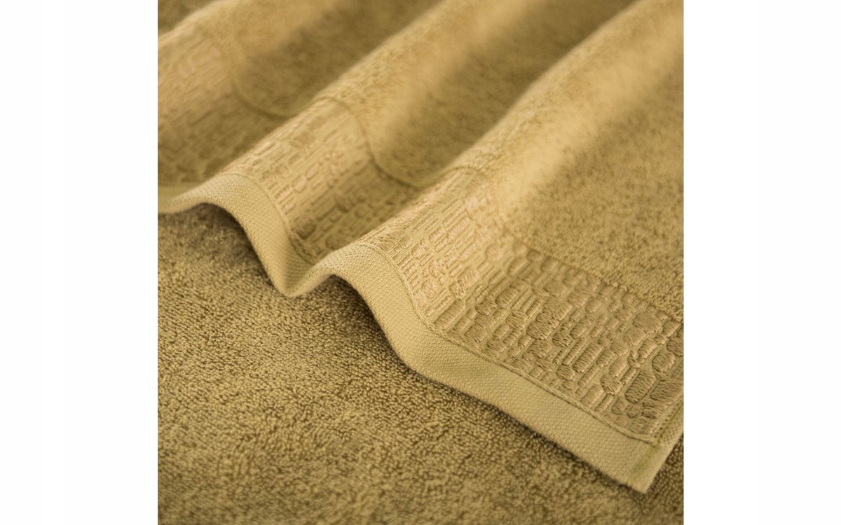 Zwoltex Elena Katoenen Handdoek 420gr 50x90cm Goud/Geel