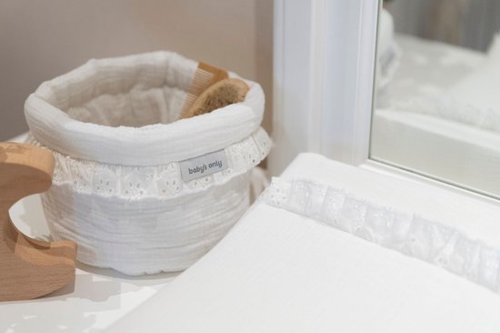 Baby's Only Commodemandje - Opbergmandje - Commode organizer - Babykamer accessoires Calm - Verzorgingsmandje - Warm Linen - 100% katoen — afbeelding 2