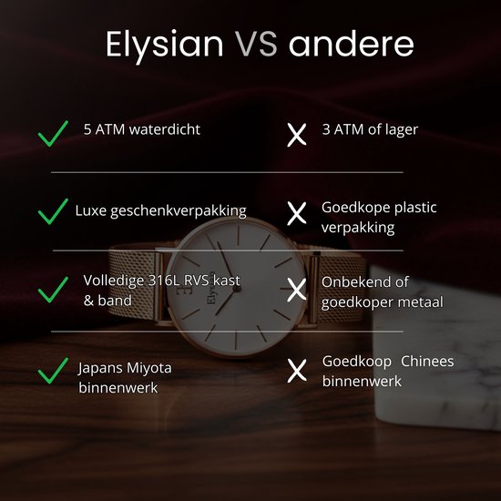 Montre Femme Elysian - Couleur or rose - Maille - ELY01220 - Acier inoxydable - Ø 36mm