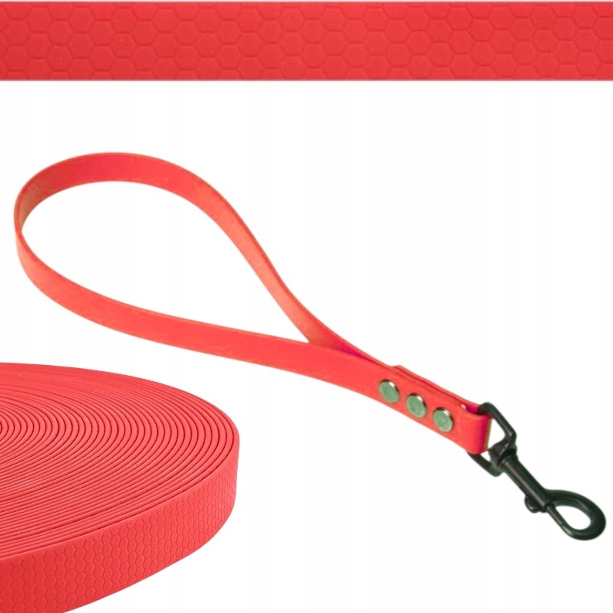 Waterdichte Hondenlijn ShelbyPets 1.6cm Rood - Korte Handgreep