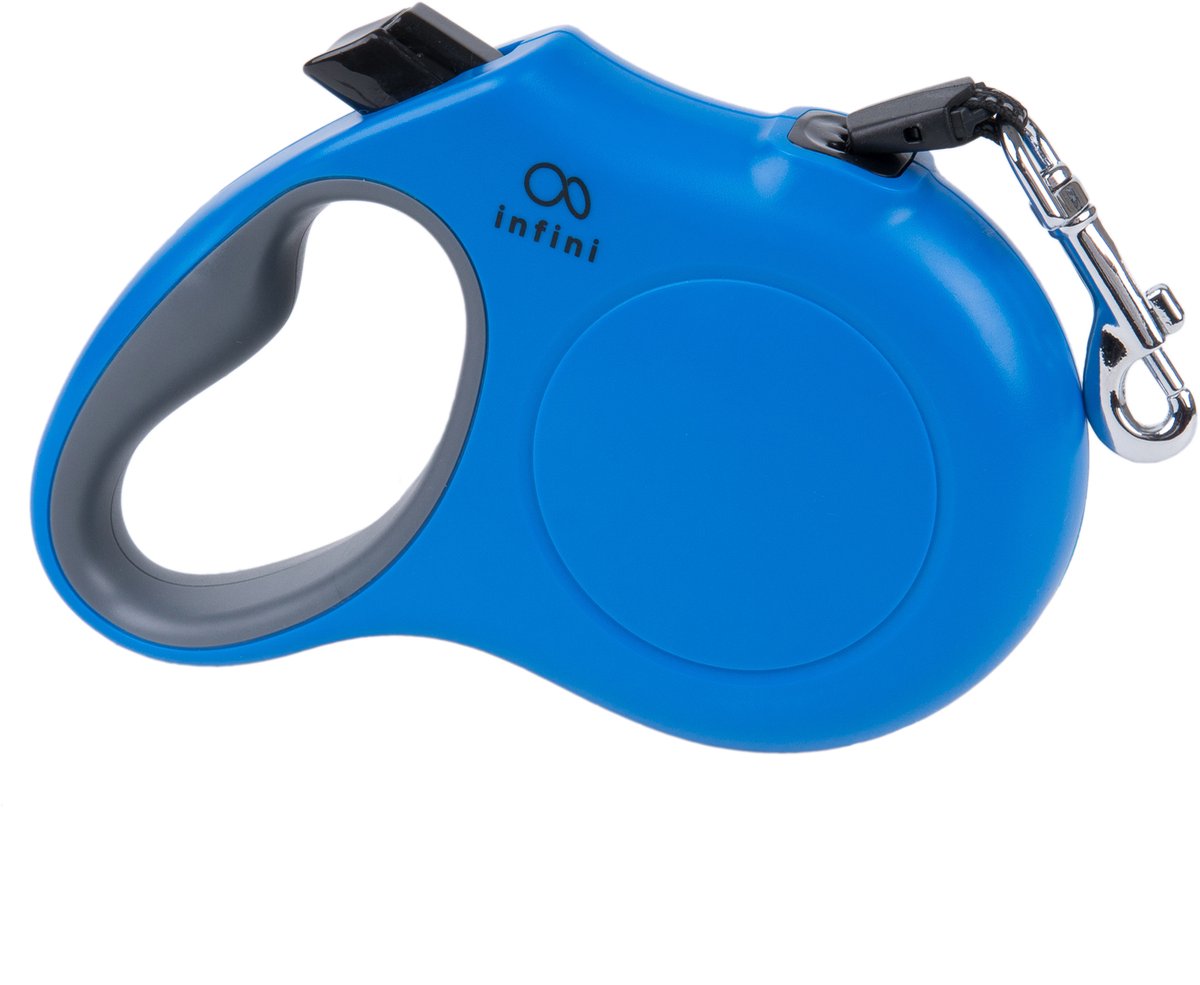 Infini Freedom Automatische Hondensnoer M - Blauw, 5m, tot 15kg