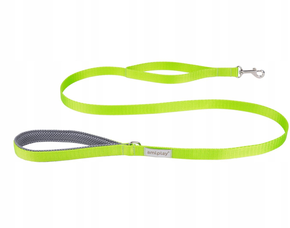 Amiplay Samba Hondenlijn Groen 150x2,5cm - Duurzaam Nylon