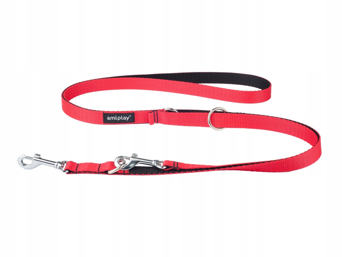 Amiplay Twist Verstelbare Hondenlijn 6-in-1 Rood L