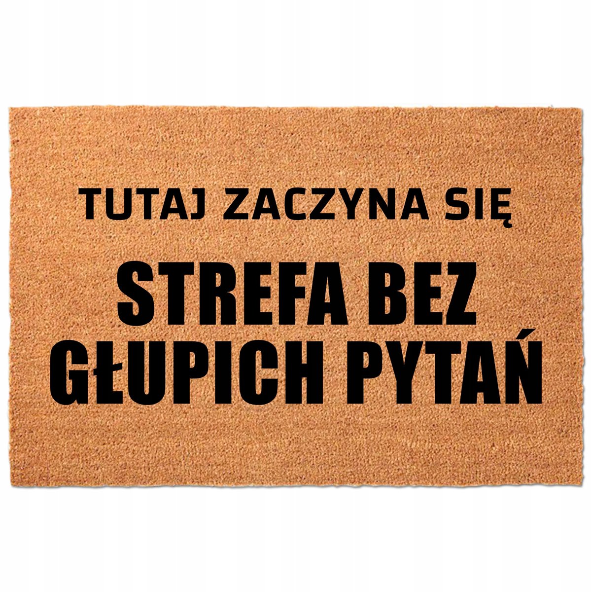 Kokosmat Deurmat "Zoneless Questions Zone" 40x60cm - Humor & Functionaliteit