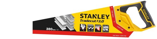 STANLEY Houtzaag Tradecut Fijn 380mm 11 TPI - STHT20349-1