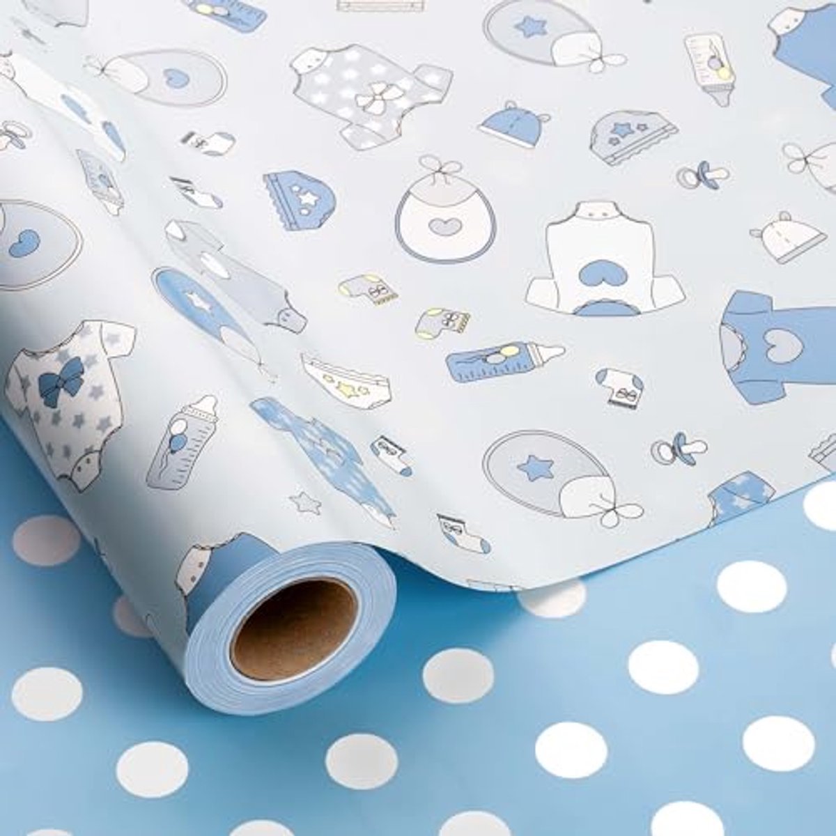 Inpakpapier voor Pasgeboren Baby - 47 cm x 70 cm - Leuke Ontwerpen voor Baby Shower, Verjaardagen en Feestelijke Gelegenheden