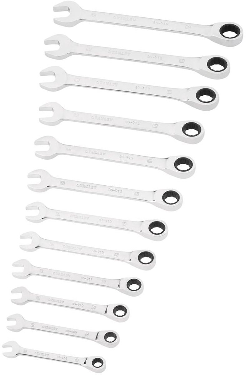Stanley 12-delig Rinsteeksleutelset met ratelring - STMT82847-0