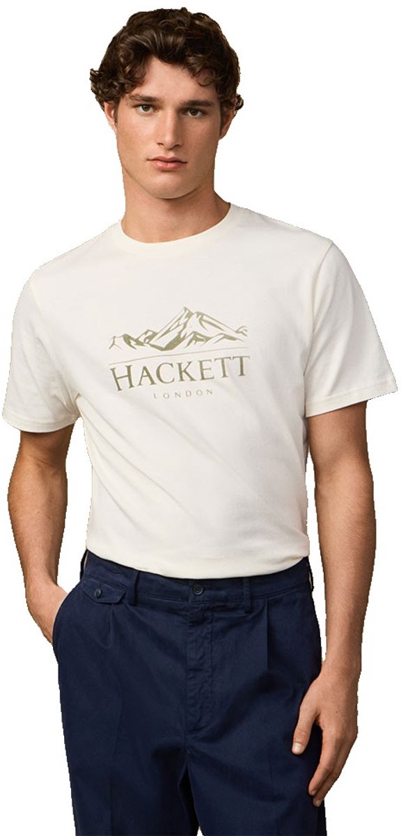 Hackett Heritage Peaks T-shirt Met Korte Mouwen Wit S Man