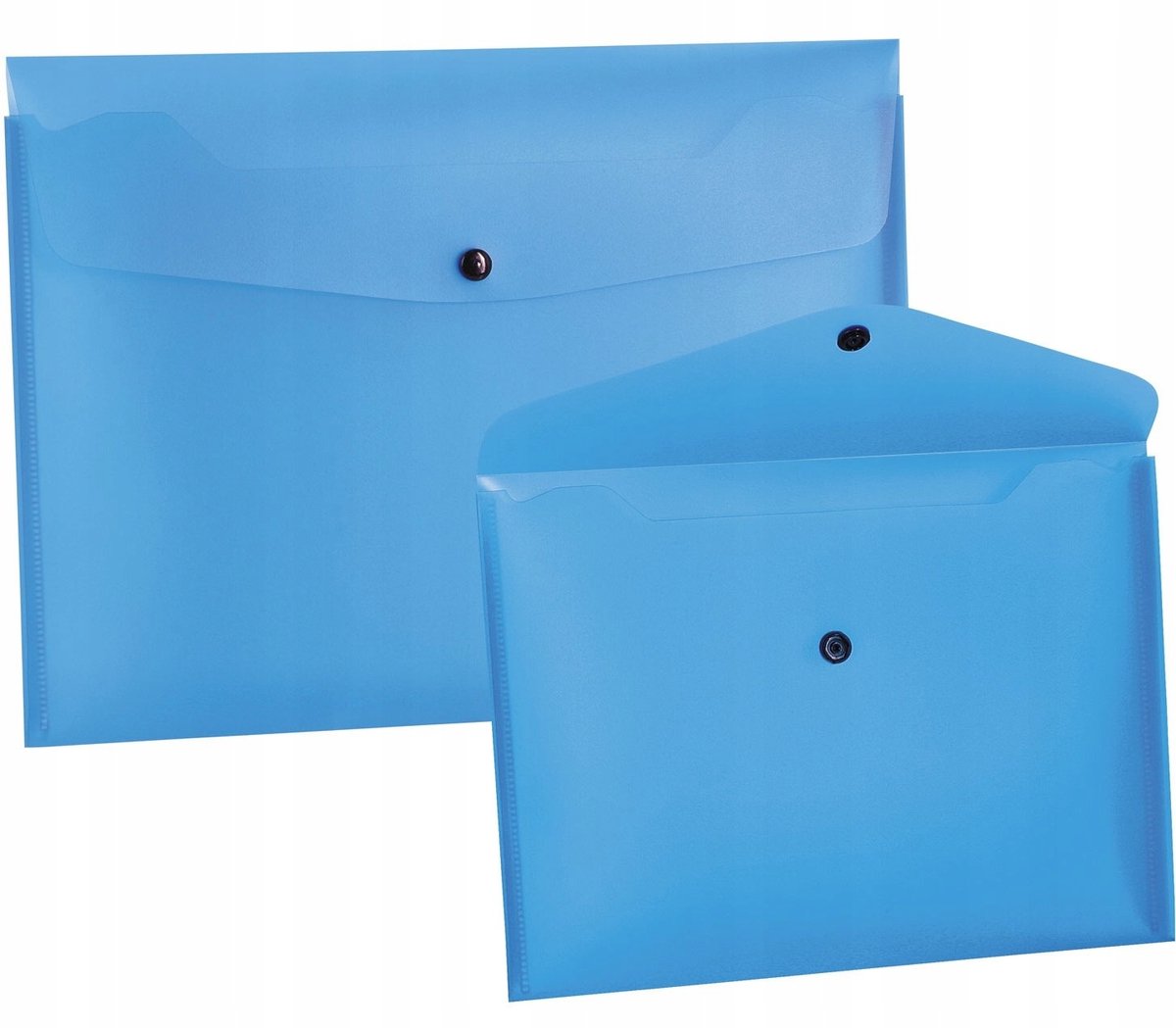 Blauwe A5 PP Envelop Map met Drukknop