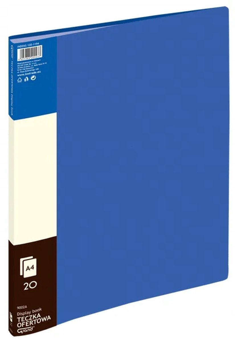 Grand Map Presentatie A4 Blauw, 30 Hoesjes