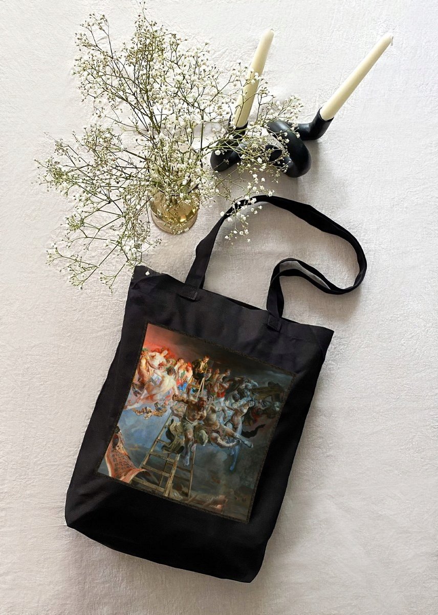 Jacek Malczewski Vicious Circle Shopper Tas met Opdruk - Canvas