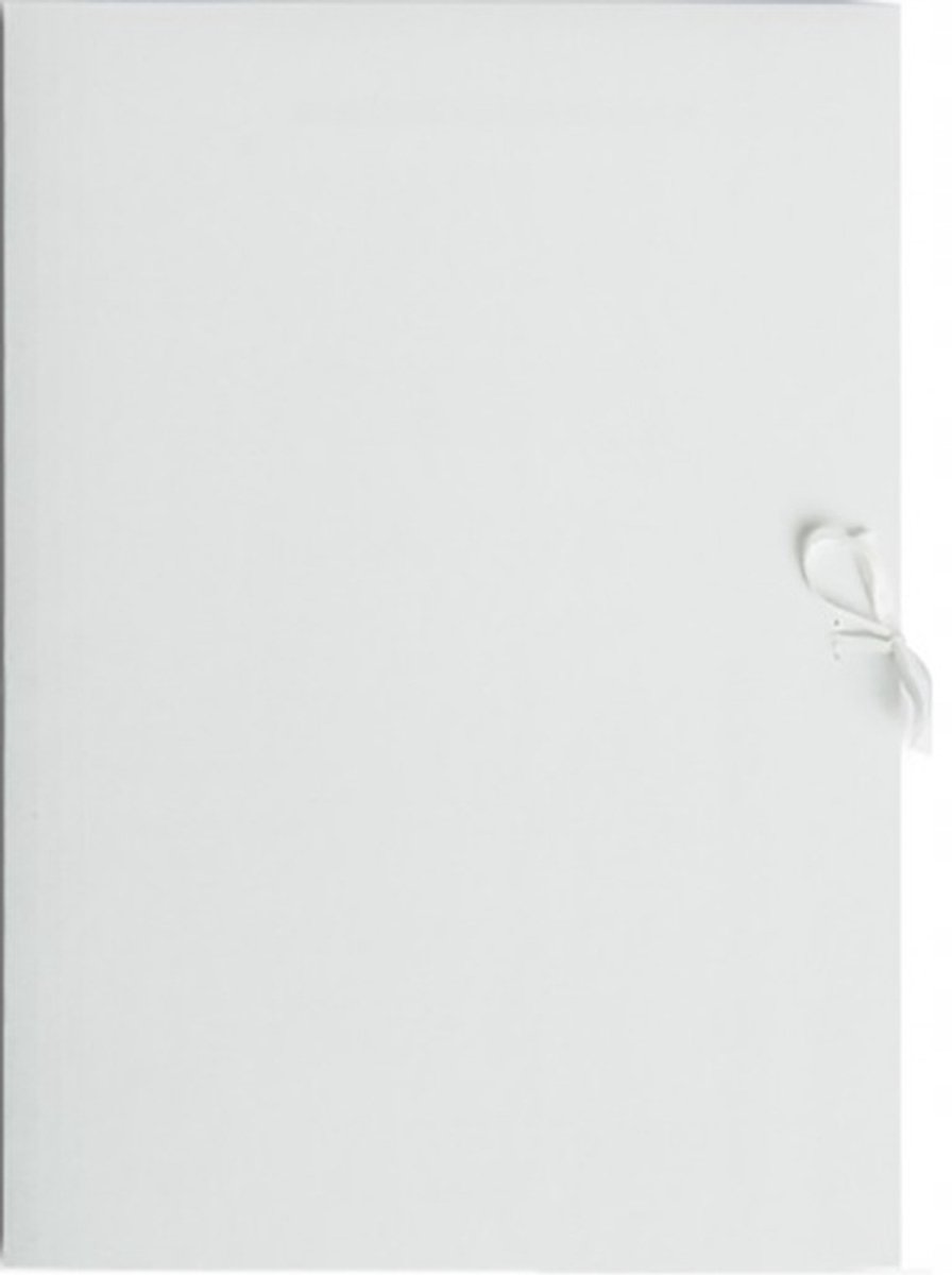 Gekartonne A4 map met lintsluiting, 50mm breed, 450g/m2