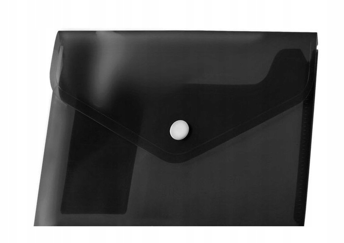 Zwarte A4 Mappen met Drukknop - Zwart (12 stuks)