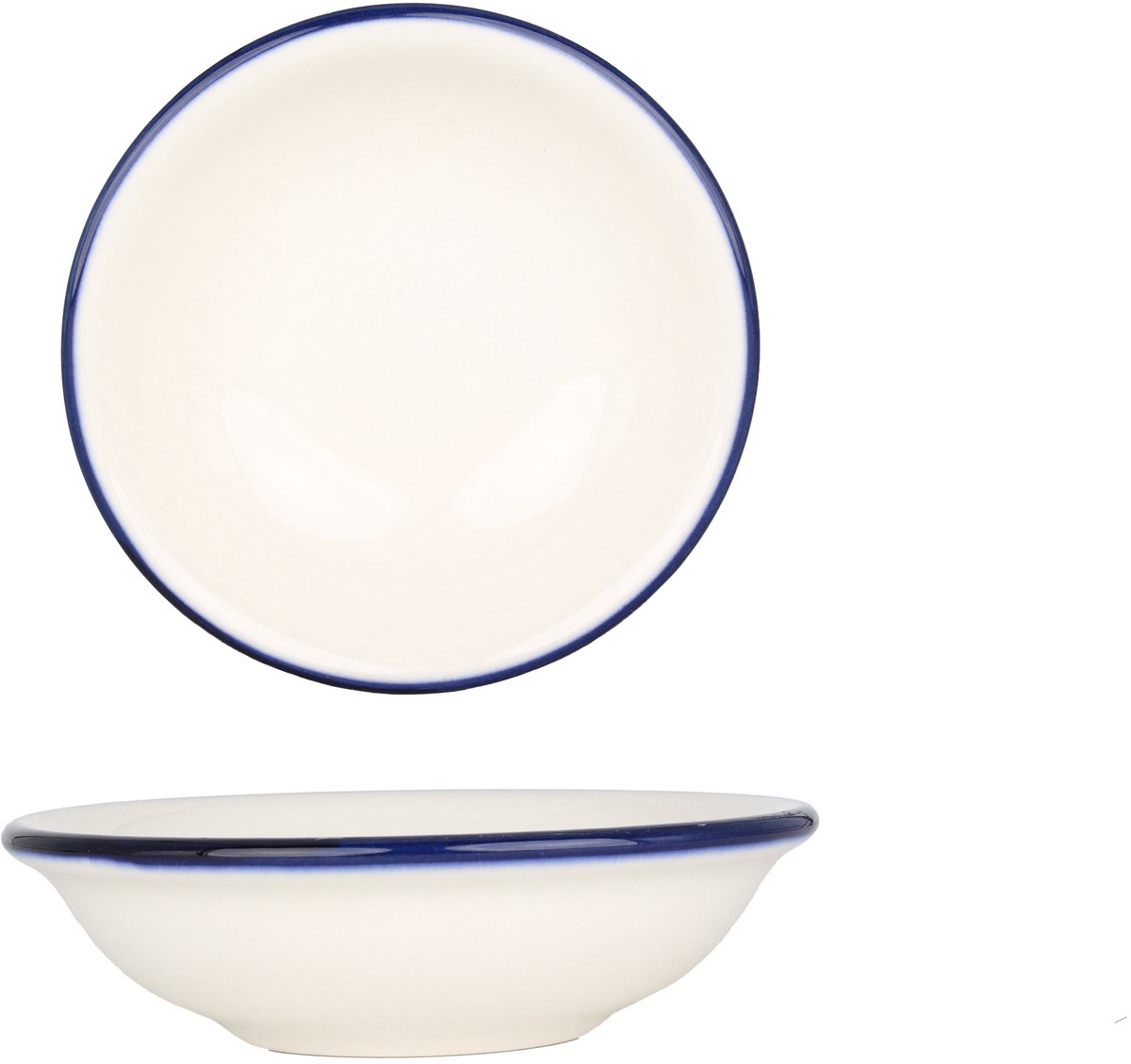 Bonna Serveerschaal - Linea Blue - Porselein - 13 cm (220cc) - set van 2