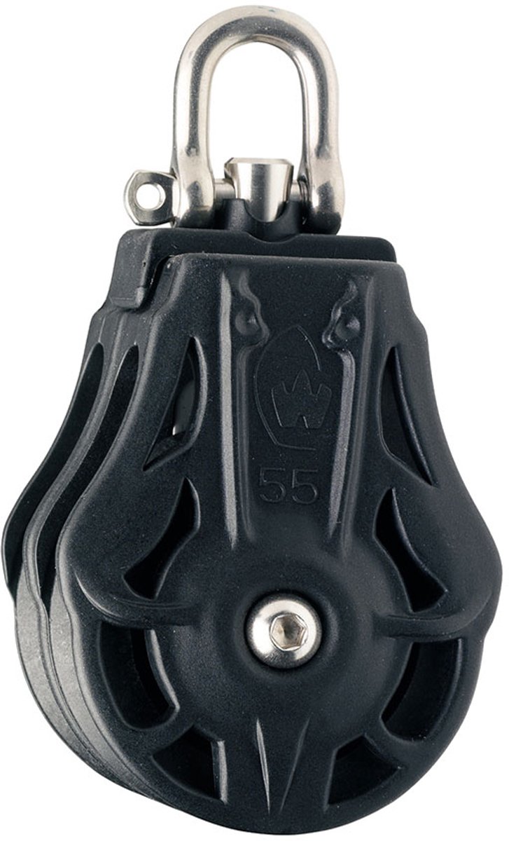 Wichard Dubbele Schalmswivelkatrol 8-9 Mm Zilver 35 mm