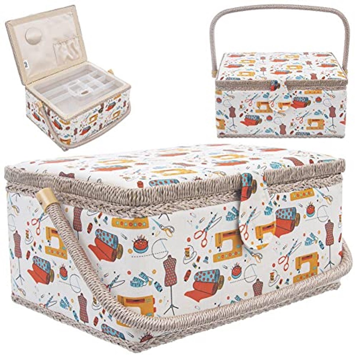 Naaibox voor naaiaccessoires - opbergdoos 30 x 23 x 12 x 16 cm