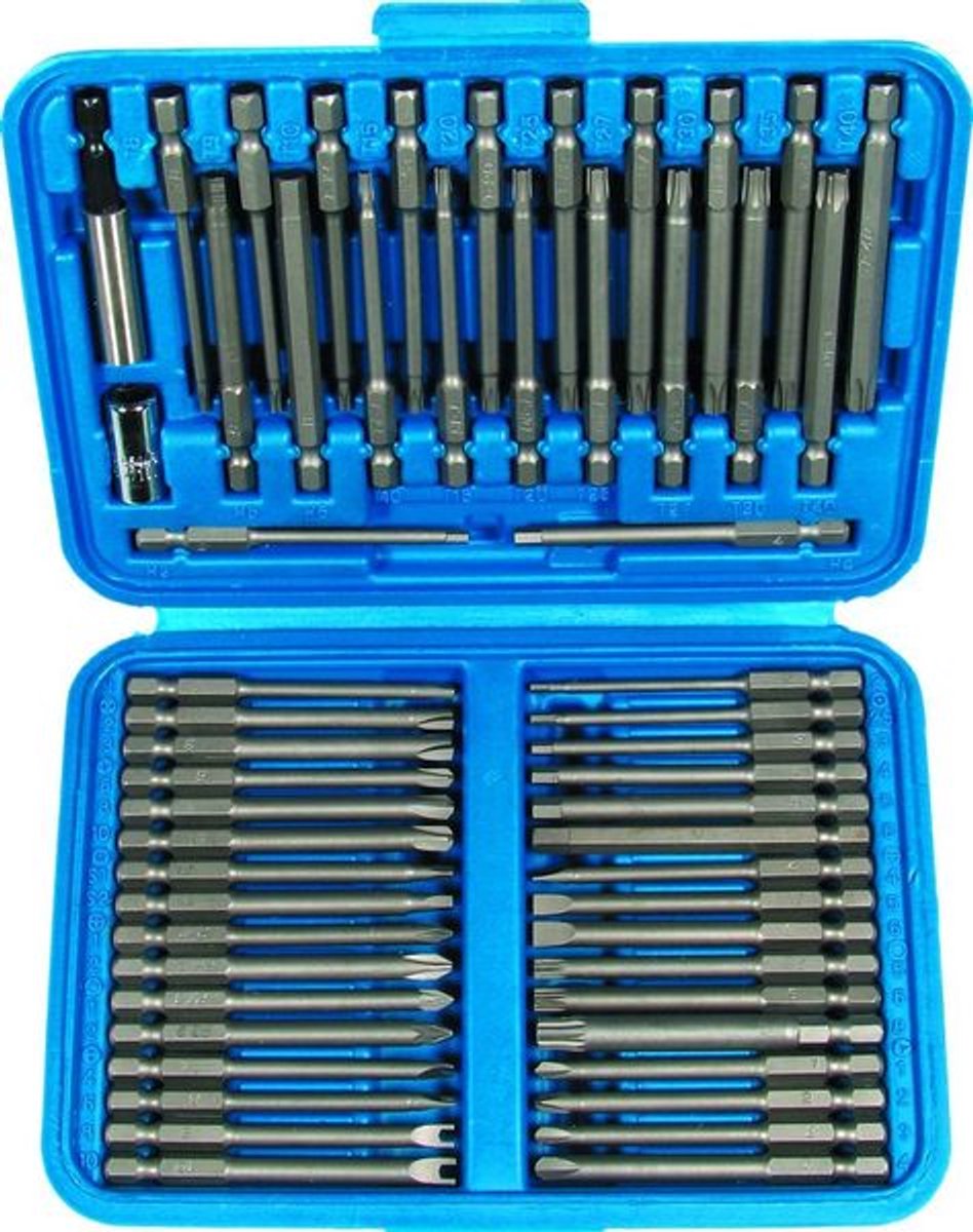 Condor bitset 75 mm, 55-delig, diverse soorten, chroom-vanadium